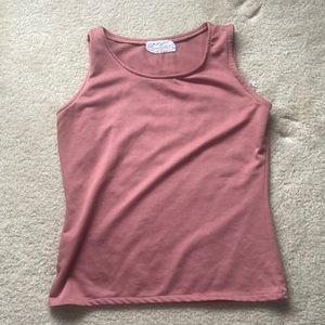 Womens 8, blush pink, Susan Scott vintage tank top